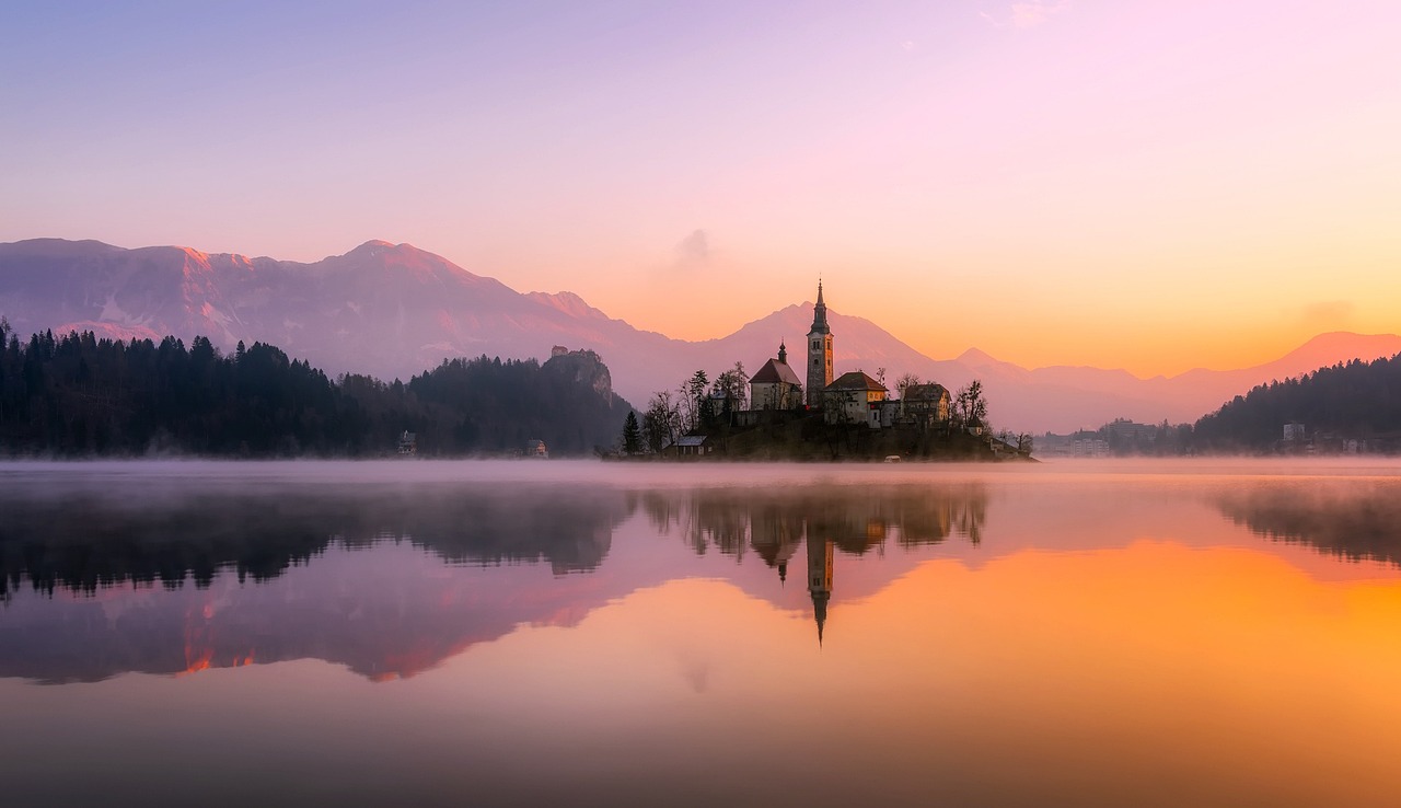 church, lake, sunset-1993645.jpg